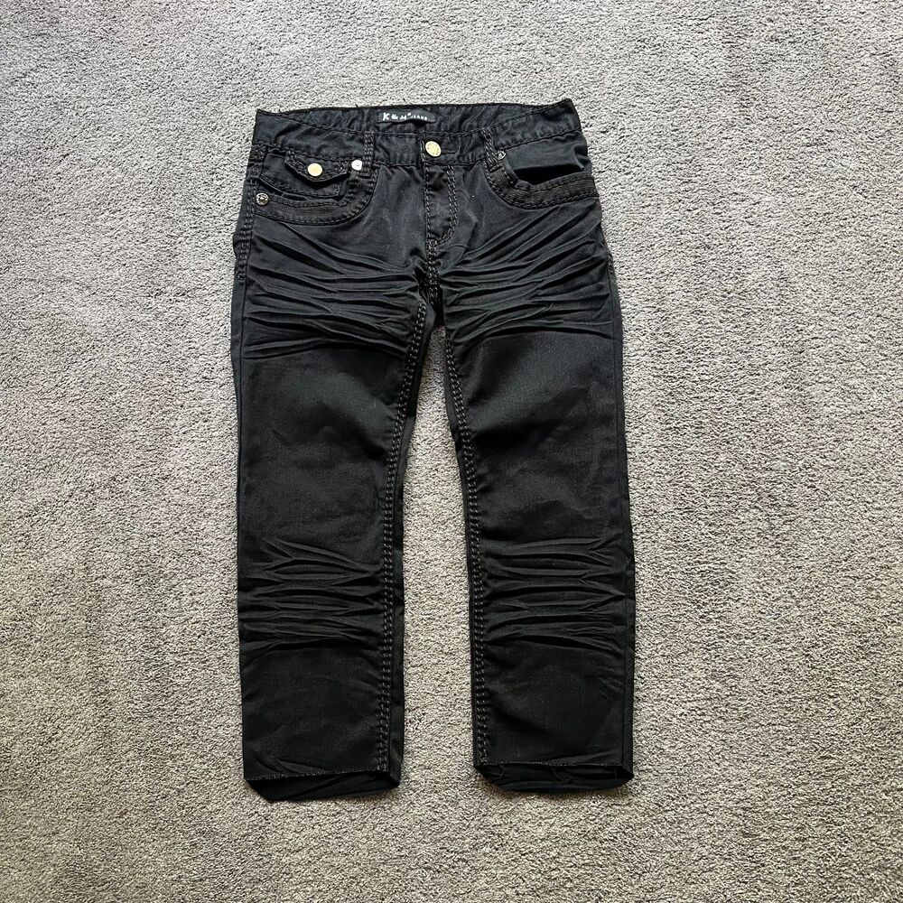 Y2K Kosmo Jeans Japan Mens Size 29X22 Cut Short